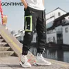 Gonthwid Multi Bolsos De Carga Harem Calças Basculador Homens Hip Hop Moda Calças Casuais Streetwear Harajuku Hipster Sweatpants Y19073001