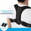 姿勢コレクター調節可能なバックブレースサポートベルト鎖骨脊椎背中肩腰椎姿勢補正抗ザトウクジ効果