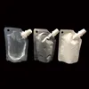 50ml Stand Up Drinking Package Transparent Pout Bag White Doypack Spout Pouch Bags For Beverage Milk QW8768 000