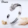 Donia Smycken Lyx Bangle Party European And American Fashion Leopard Animal Koppar Micro-Inlaid Zircon Ring Set Designer Present