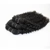KISSHAIR jerry culry hair 3 bundles with closure natural color Indian human hair bundle Brazilian Peruvian curly hair weft