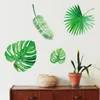 DIY folhas de palmeira tropical ráfia folhas de árvore adesivo de parede vinil mural art para kids room decalques de parede home decor sala de estar