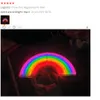 新しいかわいいレインボーネオンサインLed Rainbowライトランプの寮の装飾ネオンランプの壁の装飾クリスマスネオン電球チューブ