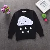 Mode Baby Vesten Jongens Meisjes Gebreide truien Kleding Cloud Regen Zwarte Trui Hoge Kwaliteit Baby Hoodies