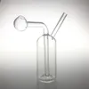 4 inç mini cam yağ brülör bong su borusu ile kalın nargile pyrex recycler el dab bongs Sigara içmek için küçük teçhizat boruları