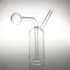 Mini tubo de água de queimador de óleo de vidro com bong com 4 polegadas de cachimbo de água de mangueira de 4 polegadas de mão grossa Pyrex Recycler Dab Slata