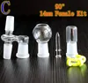 Adaptador de vidro para cachimbos de água Reclaim Ash Catcher Cachimbos de água 14,4 mm ou 18,8 mm macho fêmea junta suspensa Keck Clip para Bong Oil Rig