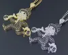 Fashion- Hop Necklace Jewelry 76cm Gold Cuban Chain Running Doll Cartoon Iced Out Pendant Necklace