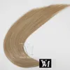 VMAE Double Drawn Pre Bonded Hair Italian Keratin Fusion Indian Human Naturlig Rak 1g / Strand 100g Nail U Tips Virgin Hair Extension