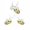 Animal series combination jewelry suit lovely elephant bee ladybug owl combination pendant necklace earring I love you necklace for women ch