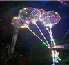 New LED Lights Night Lighting Bobo Ball festival Decoration Balloon Wedding Decorative Bright Lighter Balloons With Stick3337473