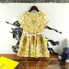 2020 Spring Summer Girl Print Vintage Floral Dresses Kids Princess Flower Dress Children Retail Clothes4919314