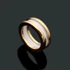 Högkvalitativ vita keramiska ringar Nya lyxmodemärke Titanium Steel Women Charm Love Par Ring Jewelry Whole2112