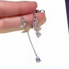 très scintillant! Designer de luxe diamant zircon asymétrique beau papillon pendentif balancent lustre boucles d'oreilles de mode pour femme filles