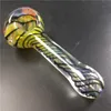 Colored Glass Oil Burner Hand Smoking Spoon Pipes Mini Dab Rigs Small For Tobacco