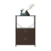 Frete grátis grosso Nightstand 2-gaveta prateleira de armazenamento / cabeceira Dresser / Accent final tabela Peito Brown