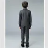 Knappe Double-Breasted Notch Revers Kid Complete Designer Knappe Boy Wedding Pak Boys 'Attire Custom-Made (Jack + Pants + Tie) A02