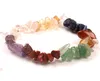 Nova Cura Natural Cristal Pulseira Sodalita Chip Gemstone 18cm estiramento Natural Pedra Pulseiras Mixed Gemstone Chakra Bracelet navio livre