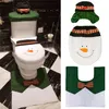 Coprisedile per WC in tessuto di Babbo Natale Copripiedino per WC Copritappo per radiatore Decorazioni natalizie per il bagno