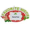 #1 Lärare Baby Sitter Uncle Favorit brorson Nieson Personlig harts Julprydnader som Handcraft Craft Souvenir för gåvor Heminredning