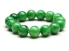 女性のためのビーズブレスレットのための10mmの自然な純粋な緑の翡翠チャームビーズのブレスレットのためのブレスレットのファッションブレスレットGB1694