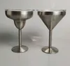 Aço inoxidável 8OZ Martini Cálice Copa Margarita Duplo Wine Recados Tumbler Cálice Cocktail de vidro com tampa