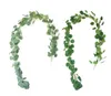 Artificial Green Eucalyptus Vines Rattan Fake Plants Ivy Wreath Wall Decor Vertical Garden Wedding Decoration