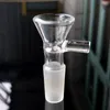 Thick Round Smoking Glass Pipes Herb Dry Oil Burners With Handle 2 Styles Male Smoking Tools Accessories Glass Bongs Bubble BH1696 TQQ