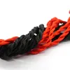 10 unids/lote pulsera de pareja hecha a mano étnica amuleto de cuerda roja de la suerte mujeres hombres rojo/negro