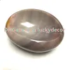 2 Sztuk 60-80mm Losowy Kolor Naturalny Rzeźbione Ocean Jasper Kryształ Kryształ Ashtray Wyświetlacz Vintage Polished Ocean Agate Strona główna Kamień Sztuki Dekoracja