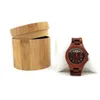 Natürliche Bambusbox für Uhren Schmuck Holzkiste Herren Armbanduhr Halter Sammlung Vitrine