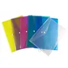 Sacs de classement de documents A4 avec bouton pression Enveloppes de classement transparentes Dossiers de papier en plastique 18C Dossier de bouton transparent 6 couleurs DBC BH2709