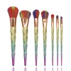 7pcs / set Professionelle Make-up Pinsel 3 Farben Schönheit kosmetische Lidschatten Lippen Powder Gesicht Werkzeuge Kabuki-Pinsel-Set
