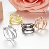 100% 925 Sterling Silver Spining Ring met kleine ronde cirkel kubieke zirkonia feestringen voor vrouwen bruiloft juwelencluster cluster