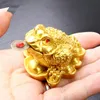 Feng Shui Krötengeld LUCKY Fortune Reichtum Chinesischer goldener Frosch Krötenmünze Home Office Dekoration Tischdekoration Lucky253u