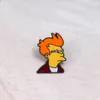 Мультфильм личности броши Futurama Philip J. Fry Anime Badge металлический отворот эмаль пинги джинсовые куртки аксессуары подарки украшения