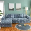 Sofa Cover Set Geometric Couch Cover Elastic for Living Room Pets Corner L Shaped Chaise Longue336C