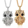 2019 Hot Moda Damskie Naszyjniki Biżuteria Trendy Charms Kryształ Sowa Sweter Naszyjnik Rhinestone Długi Łańcuch NecklaceSpendants Sprzedaż