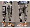 Cargo Hosen Männer Lose Hip Hop Streetwear Jogger Tasche Patchwork Harem Hosen Knöchel länge Hosen Männer