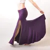 Skirts High Quality Sexy Professional Women Belly Dance Costume With Slit Modal Cotton Skirt Solid Colour1