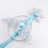 Snowflake Ribbon Wands Korony Zestawy Dzieci Plastikowe Magiczne Fairy Naklejki Wands Cosplay Pałąk Pałąk Rekwizyty Party Decoration Xmas Dostawy A167