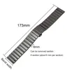 Bracelet de montre en acier inoxydable massif 16 mm 18 mm 20 mm 22 mm 23 mm Black Brackshed Metal Watch Bands