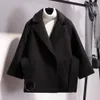 2019 vêtements chauds pour femmes hiver automne court manteau de laine ceinture veste élégant pardessus laine mélanges coats1