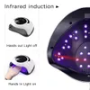 SUN BQ5T 120W UV LED Lamp Nail Dryer Manchine LCD Display LED Dryer Nail Lamps Curing Gel Polish Auto Sensing Lamp For Nails New