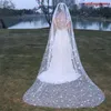 Top Designer Amazing Luxury I lager Real Pictures White Ivory Wedding Veils Cathedral Length Cut Edge Bridal Veil One Layer Alloy Comb