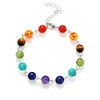 7 Chakra Healing Balance Beaded Bracelet Yoga Agate Tiger Eyes Amethyst Crystal Natural Stone Bracelets