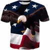 3d Short Sleeve T Shirt Eagle Print Casual Tops US Flag Design Fashion Mens Summer Clothing Famous Plus Size XXS4XL7017467