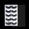 Cils de vison 3D Faux cils naturels Extension de cils longs Faux faux cils outil de maquillage 5 paires / ensemble avec capuchon transparent