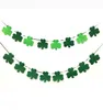 St. Patrick Day Green Banner Ireland Clover Shamrocks Cztery liści Clover Carnival Party Decoration Decoration Flag Garland New Design