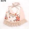 Baby Tassel Bibs Infante Burp Panni floreali Bandana Cartoon Stampato Saliva Asciugamani Ins Impermeabile Biancheria di cotone Sciarpe di lino Pinafore 2 strato A5762